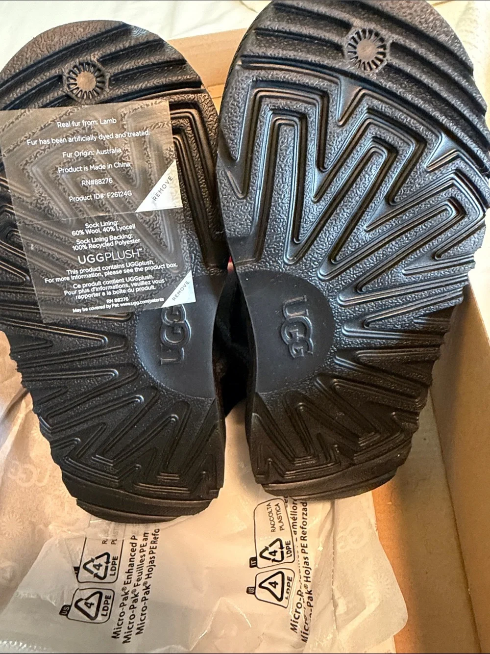 UGG toddler Bailey Bow Boots in Black brand new in original box